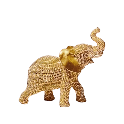 Escultura de Elefante Dourado